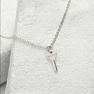 NWT The Giving Key Mini ‘Believe’ Key Necklace